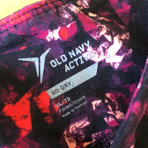 Old Navy Active go-dry black purple red leggings - Picture 3 of 6
